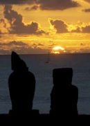 Ahu Vai Ure at Hanga Roa, Easter Island, Chile